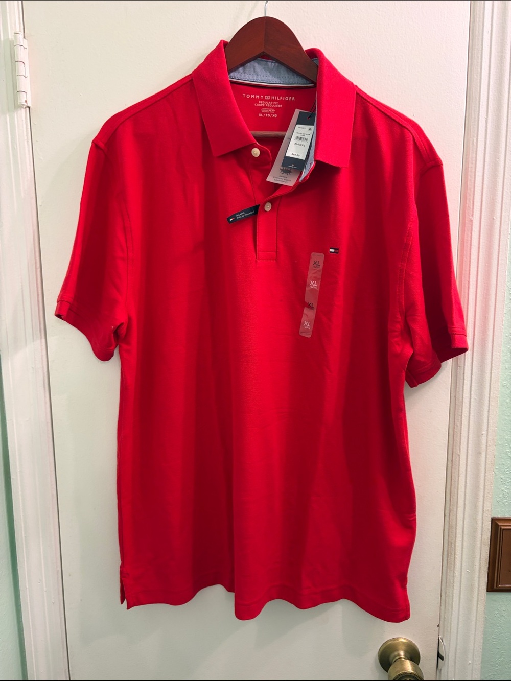 NWT Tommy Hilfiger Men's Bright Red Polo Shirt